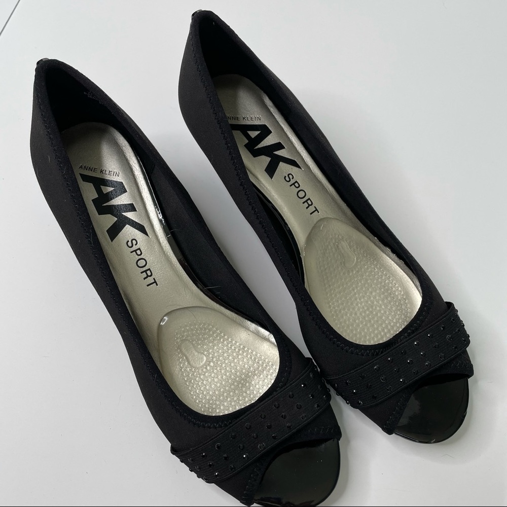 Anne Klein Sport Black Wedges Size 9